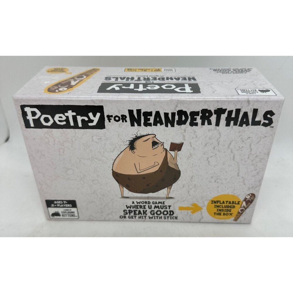 Poetry For Neanderthals Party Game Original Edition Ages 7+ Family Fun 2+ Player